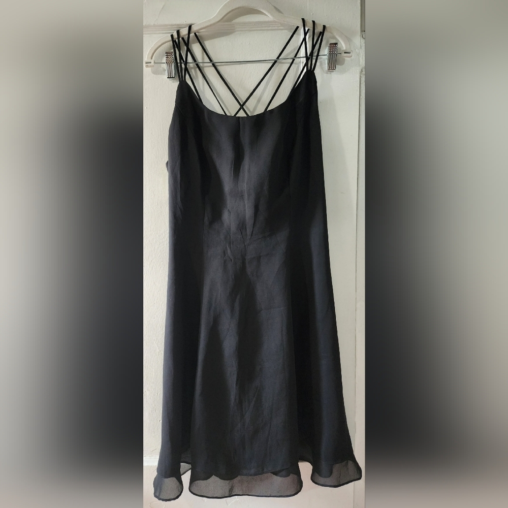 NWT Black Crisscross Strap Mini Dress size:XL